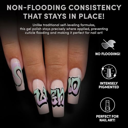 Chaun Legend UV Gel Nail Polish, 0.5 Ounce Long Lasting Salon Quality, Bubble Free Professional Manicures, Quick Dry, High Shine, Black Diamond LG5080 (opaque black)