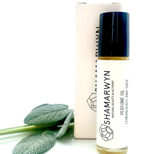 Lemongrass and Sage Perfume Oil Natural Organic Botanical Essential Oil Blend Roll-On 10ml