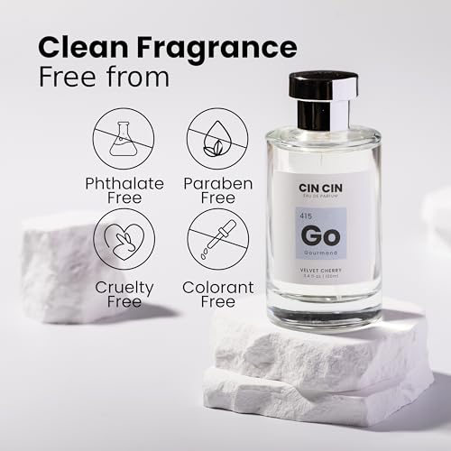 Cin Cin Velvet Cherry Perfume for Women and Men - Gourmand 415 EDP 100ml Inspired by T.F's Lost Cherry Perfume - Long-Lasting, Paraben-Free, and Concentrated Eau De Parfum Fragrance