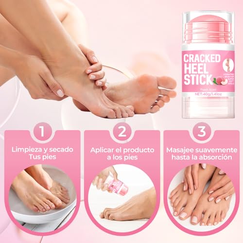 Hydrating and Anti-Cracking Foot Cream, 2025 Upgraded Smooth Steps Foot Therapy Balm, Foot Cream for Dry Cracked Heels and Feet Women Men (Peach, 40g)