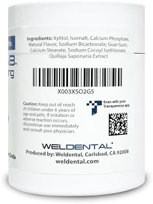 Chewtab Gentle Whitening Toothpaste Tablets 180 Count Refill (Peppermint)