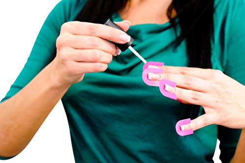 CreaNails Nail Polish Stencils for Adults - Reusable Nail Holder for Painting Nails & French Tip Strips - Spill-Proof Nail Guard Applicator & Shaper for Gel Paint, Decals - 10 Sizes, 26 Pieces