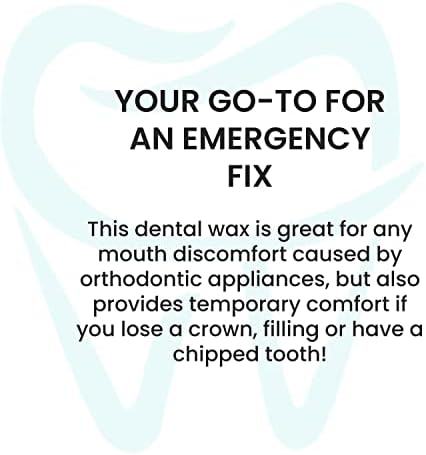 Braces Wax White 10 Pack. Dental Wax for Braces & Aligners, Unscented & Flavorless - 50 Premium Orthodontic Strips Food Grade Fresh Knight