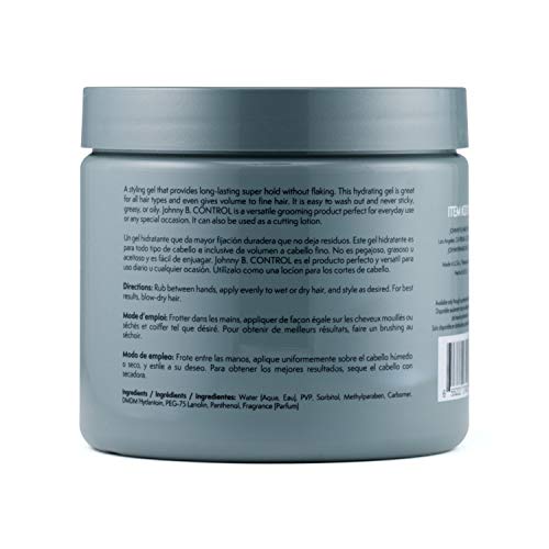 Johnny B Control Professional Unisex Hair Styling Gel