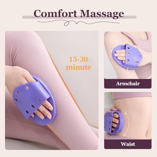 2PCS Meridian Brush Massage Body, 2025 New Full Body Relaxation Meridian Massage Brush, Beauty Salon Professional Custom Meridian Brushs for Full Body and Leg SPA Massager Relaxation (Brown)