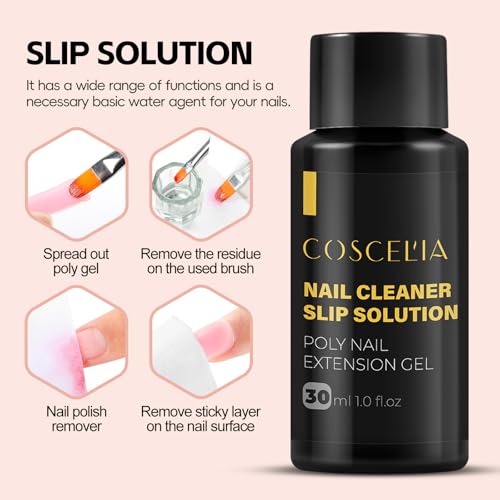 COSCELIA Gel Nail Polish Kit with U V Light, 15 Colors Nude Pink Yellow Orange Green Purple Gels Polish Set 3Pcs Poly Nail Gel Glossy/Matte Top Base Coat Manicure Tools for Women Home Salon DIY