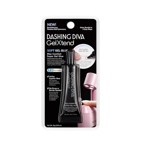 Dashing Diva Super Gel Glue - GelXtend Nail Glue for Nail Tips - Superior Adhesion, No Primer Needed - 10g