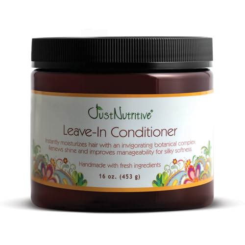 Just Nutritive Leave in Conditioner/Multitasking Leave In for All Hair Types/Pure ingredients fight frizz, split ends and creates radiant healthy shine
