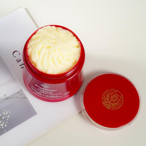 Keratin & Collagen Hair Mask with Argan Oil – Deep Repair Conditioner for Dry, Damaged Hair – Hydrating & Strengthening Treatment, 500ml (16.9 oz)