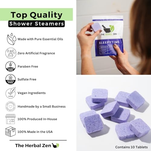 Lavender Shower Steamers Aromatherapy with Essential Oils, Made in the USA Shower Bombs, Shower Bomb Aromatherapy, Relaxing Gifts for Women, Spa Day Gifts, Birthday Gifts for Women and Men