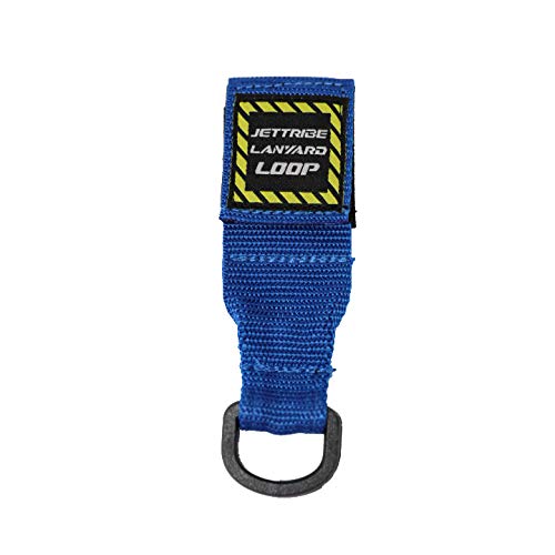 Jettribe Jet Ski Lanyard Loop Attachment - Nylon Secure Velcro Easy Quick Connect - PWC Watercraft Vest Accessories - Stylish Enhancements for Ultimate Riding Experience - Blue