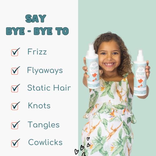 LANE & CO. Conditioning Detangler Spray for Kids & Babies - Leave In Conditioner Spray for Smoothing, Detangling - Vegan, Plant-Based, Child-Safe Formula - Natural Baby Hair Products - 8-oz. Bottle
