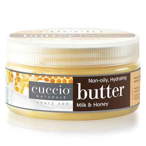 Cuccio Hand, Body & Foot Lotion – Milk & Honey Butter Blend – Ultra-Hydrating, Non-Greasy Moisturizer for Silky Smooth Skin – 8 oz