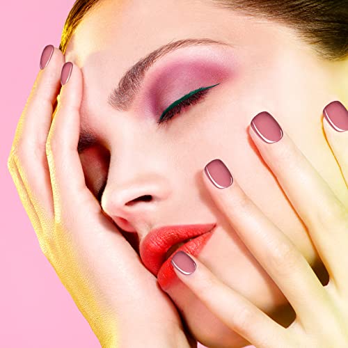 Honoson 720 Pieces Short False Nails Medium Square Artificial Fake Nails Full Cover Fingernails Coffin Press on Nails Glossy False Nails Tips for Women Girls DIY Nail(Elegant Colors)