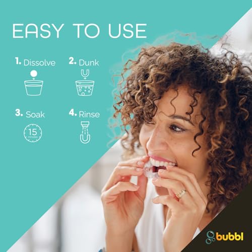 Bubbl 120 Tablet Retainer Cleaner for Invisalign Wire Retainer Cleaner Night Guard Cleaner and More Remove Odors and Stains for Cup or Ultrasonic Cleaners 4 Month Supply