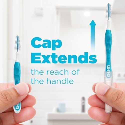 GUM Proxabrush Go-Betweens - Wide - Interdental Brushes - Soft Bristled Dental Picks for Plaque Removal Health - Safe for Braces & Dental Devices, 10ct (Pack of 6)