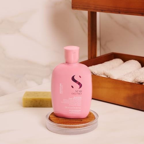 Alfaparf Milano Semi di Lino Moisture Nutritive Shampoo and Conditioner Set for Dry Hair - Sulfate Free Moisturizing Shampoo and Conditioner - Safe on Color Treated Hair - Adds Shine and Softness