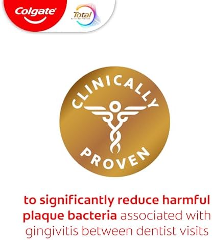 Colgate Total Plaque Pro Release Whitening Toothpaste Pack, Whitening Fluoride Toothpaste, Fights Plaque, Bad Breath, Tartar Buildup, and Helps Protect Teeth from Sensitivity, 2 Pack, 3.0 oz