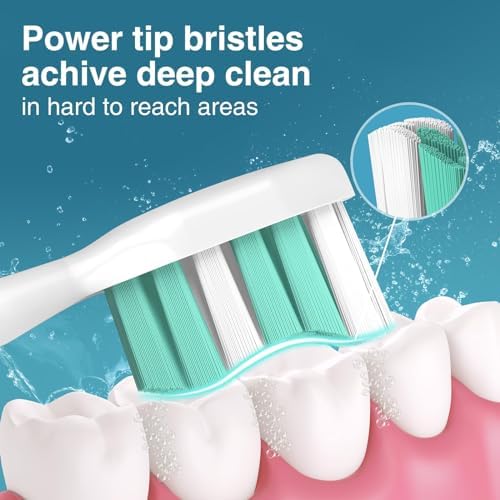 Aoremon Replacement Heads for Philips Sonicare 4100 5100 5300 6100 Electric Toothbrush and fit for Most Phillips Sonicare Click-on Model-10 Pack