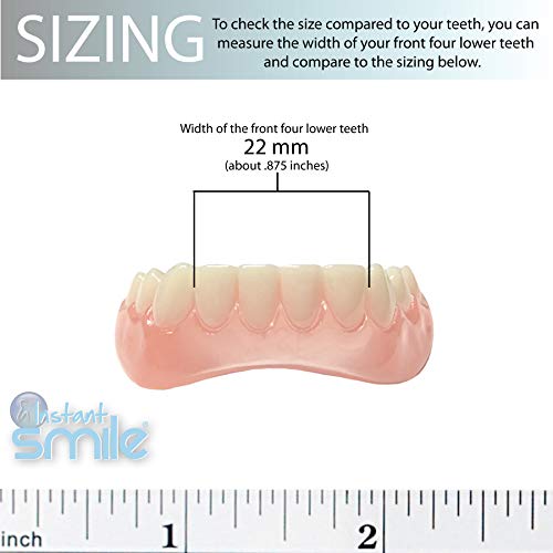 Instant Smile Professional Cosmetic Lower Teeth - New from Hand crafted detail, custom fit at home!