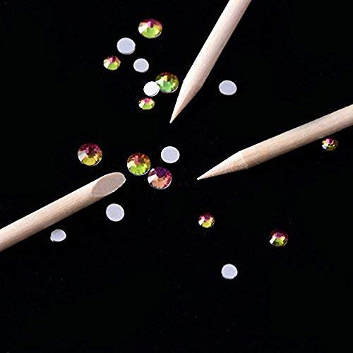 BTYMS 600 Pcs Orange Wood Stick Cuticle Pusher 4.5 Inch Double Sided Wooden Cuticle Remover Orange Sticks for Nails