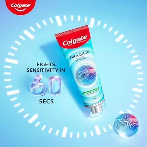 Colgate Pro Argin Toothpaste, 2X Enamel Strength, Boosted Protection Against Sensitivity, Enamel Damage, Oral pH, Cavities (100g/3.5oz)