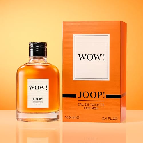 JOOP! Wow! Eau de Toilette – Woody Men's Cologne – With Notes of Cardamom, Bergamot, Vetiver & Vanillla – Luxury Perfumes for Men – Long Lasting Fragrance – 3.4 fl oz