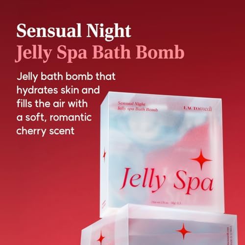 Jelly Spa Bath Bomb | Bath Slime for Couples | Romantic Cherry Scented Powder-to-Jelly Spa | pH-Balanced Formula with LACTO BVTC™ | 50g x 3EA