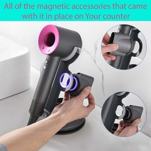 Hair Dryer Stand for Dyson Hair Dryer, Hair Dryer Stand hair dryer stand Organizer for Dyson Hair Dryer, Diffuser, Nozzle holder