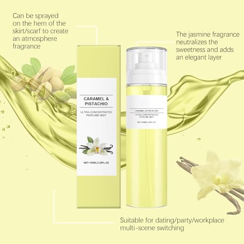 Caramel Vanilla Ultra-Concentrated Perfume Mist, Concentrated Women Fragrance Oil, Sensual Fragrances Strawberrys Cloud, Caramel Vanilla Perfume, Long-Lasting Body Spray (1pcs)