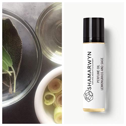 Lemongrass and Sage Perfume Oil Natural Organic Botanical Essential Oil Blend Roll-On 10ml