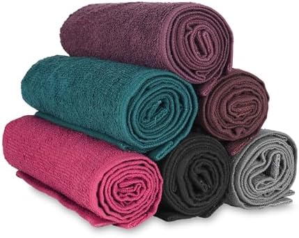 Arkwright Bleach Proof Salon Towels - Pack of 12 - Highly Absorbent, 100% Cotton, Quick Dry Spa Face Towel for Hair Stylist, Barber, Pedicure, and Esthetician, 16 x 27 in, Black