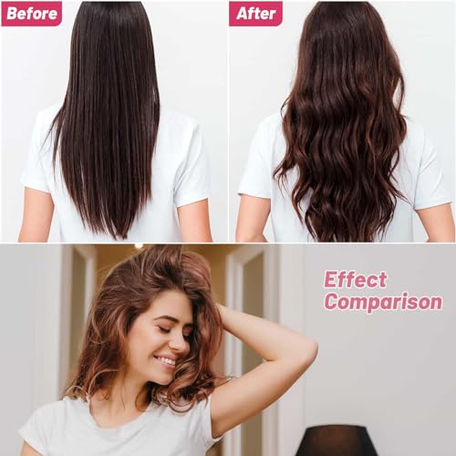 Jumbo Hair Rollers Set - 24 Pieces with 12 Large Rollers and 12 Clips for Voluminous Long Thick Hair (Hot Pink)