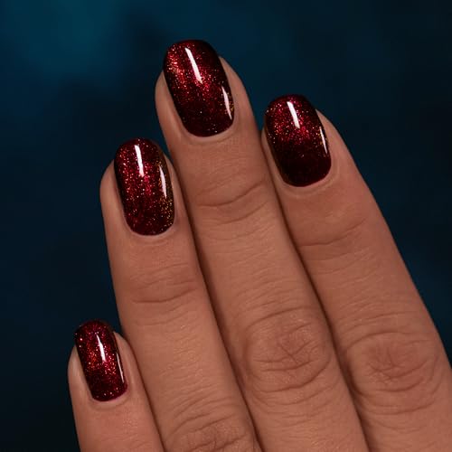 ILNP Sabrina - Dark Vampy Red Shimmer Nail Polish - Vegan, Cruelty Free, Non Toxic