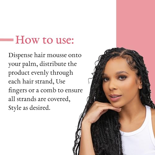 Camille Rose Mint Condition Style and Set Foam, with Aloe Vera and Sea Moss, for Extra Hold, Frizz Free Shine, and All Hair Types, 8 fl oz