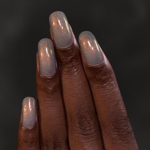 ILNP Flicker - Flickering Light Grey Shimmer Nail Polish