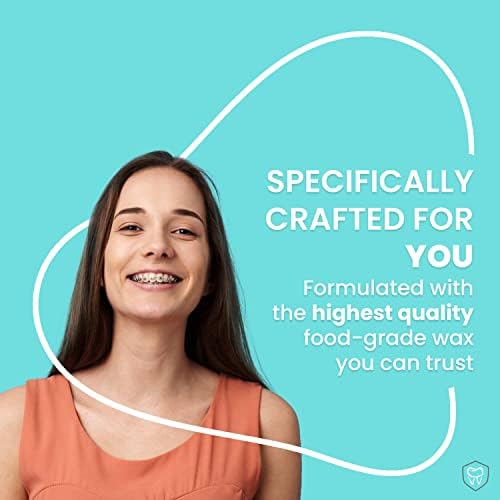 Braces Wax, 50 Premium Orthodontic Strips - Unscented & Flavorless with Color Cases and Storage. 10 Pack, Fresh Knight (Colors)