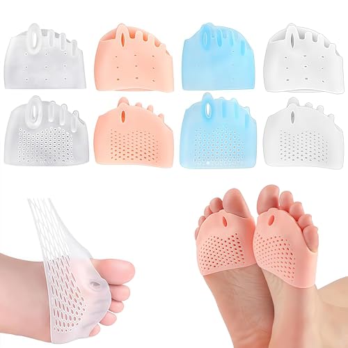 Hyggear Silicone Toe Separators for Women – 2025 New 4 Pairs Hygear Toe Separators for Overlapping Toes Foot Corrector, Soft and Breathable Toe Separators for Men and Women (Mix)
