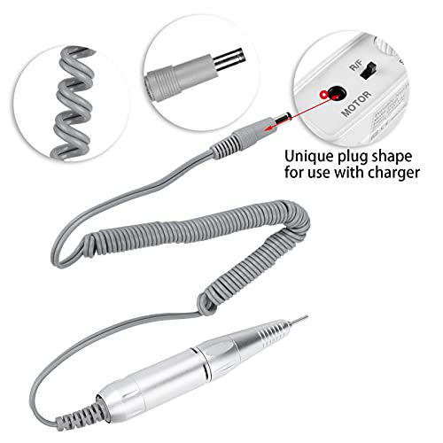 Joyzan Electric Nail Drill Pen, 35000RPM Handle Handpiece Polishing Machine Part Replacement Aluminum Alloy File Acrylic Powder Remover Gel Polisher Grinder Portable Manicure Pedicure Art Tool