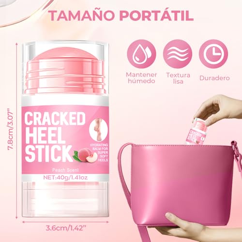 Hydrating and Anti-Cracking Foot Cream, 2025 Upgraded Smooth Steps Foot Therapy Balm, Foot Cream for Dry Cracked Heels and Feet Women Men (Peach, 40g)