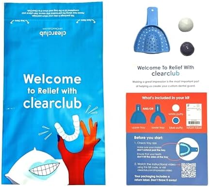 ClearClub | Custom Dental Night Guard for Bruxism, Teeth Grinding & Clenching, Relieve Soreness in Jaw Muscles | 2mm Upper Guard | 1 Guard Kit