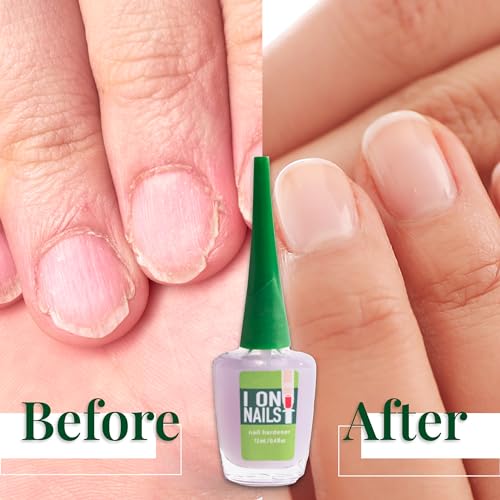 I On Nails: Ultimate Nail Strengthener, Growth & Repair, Clear Polish Hardener, Keratin Treatment for Damaged Nails - Hard as Nails Elixir.
