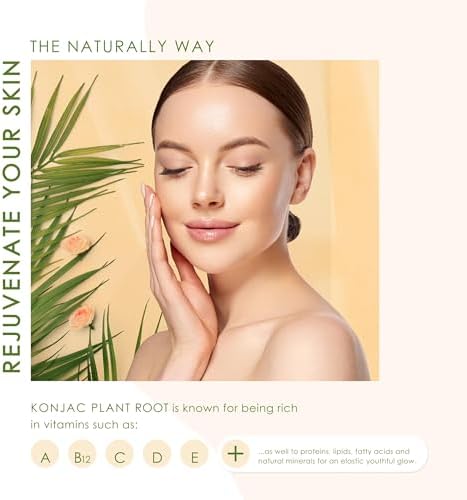 Konjac Body Sponge (2 Pack) | 100% Natural & Microplastic Free | Non-Toxic | Biodegradable | Eco-Friendly | Plastic Free Packaging