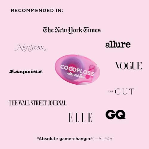 Cocofloss Woven Dental Floss, Favorites Sampler, Dentist-Designed Oral Care with Coconut Oil, Waxed, Vegan, Kid-Friendly, 1 Mint (33 yd), 2 Travel in Coconut, Strawberry (8 yd)