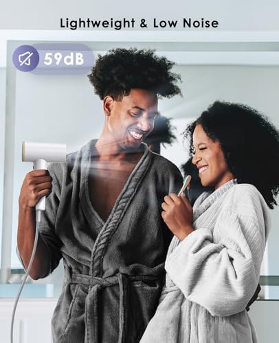 Ionic Travel Hair Dryer, High-Speed Blow Dryer - 150,000 RPM Brushless Motor, 500 Million Negative Ions, Ultra-Light & Small, Smart Temp Control, Quiet Hairdryer for Women, Men