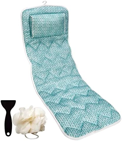 Lady McBath Full Body Bath Pillow - Luxury Bath Cushion for Tub, Neck, Shoulder, and Back Support - 21 Powerful Non-Slip Suction Cups, Machine Washable, Quick-Drying Bath Tub Back Cushion