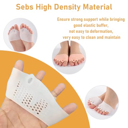Hyggear Silicone Toe Separators with 2 Pairs Toe Socks for Women, Toe Straightener, Yoga Toes Toe Separators for Overlapping Toes to Foot Pressure Relief (2pairs toe separators + 2pairs toe socks)