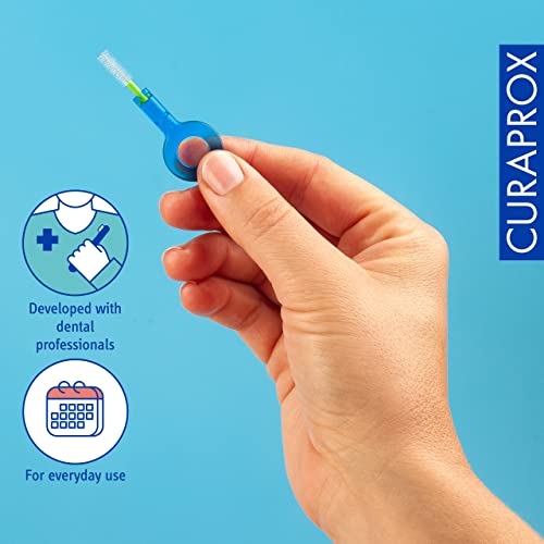 Curaprox Interdental Brush Set CPS Prime Start – Mixed Pack with 5 Brush Sizes & 2 Holders | for Comprehensive Interdental Cleaning | Swiss Made