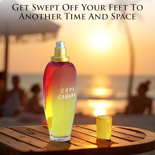 Copa Cabana for Women - Top Notes of Lemons, Orange & Jasmine petals - Base Scents of Amber - Fruity, Citrusy & Woody Accords - Natural & Free of Parabens - Elegant 100ml Bottle, Parfume For Women