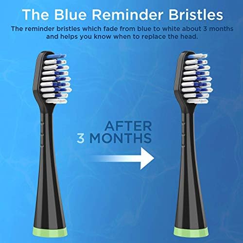 Brush Heads for Waterpik Complete Care 5.0/9.0 (4-Pack, Black)